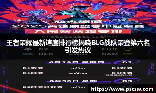 王者荣耀最新速度排行榜揭晓BLG战队荣登第六名引发热议